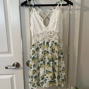 Floral and lace dress